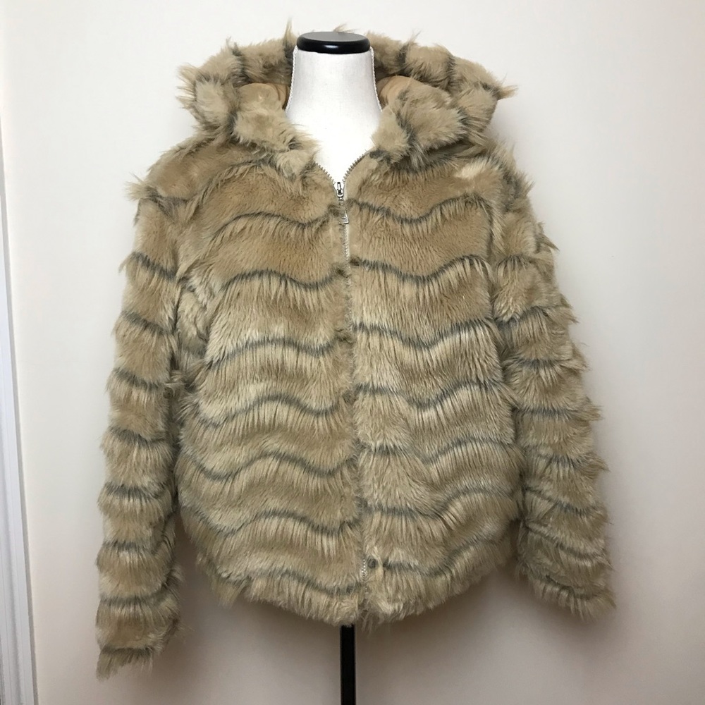 Teddy faux fur zipper winter jacket